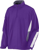 Augusta Sportswear Adult 1/2 Zip Drive Pullover 3720 PURPLE/GRAPHITE/WHITE Pocket