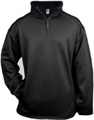 Badger 1/4 Zip Poly Performance Fleece Pullovers BLACK Pocket