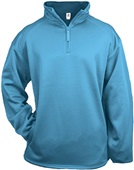 Badger 1/4 Zip Poly Performance Fleece Pullovers COLUMBIA BLUE Pocket
