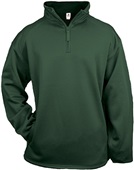Badger 1/4 Zip Poly Performance Fleece Pullovers FOREST Pocket