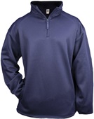 Badger 1/4 Zip Poly Performance Fleece Pullovers NAVY Pocket