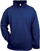 Badger 1/4 Zip Poly Performance Fleece Pullovers ROYAL Pocket