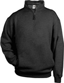 Badger 1/4 Zip Fleece Pullovers BLACK Pocket