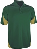 Tonix Men's Takedown Sports Polos FOREST/VEGAS GOLD Pocket