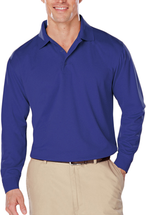 Blue Generation LS Snag Resist Wicking Polo Shirt ROYAL 