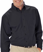 Blue Generation Men's LS Poplin Shirt BLACK Pocket