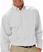 Blue Generation Men's LS Poplin Shirt WHITE Pocket