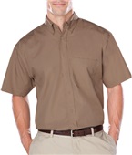 Blue Generation Men's SS Poplin Shirt TAN Pocket