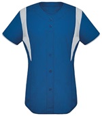 High Five Womens & Girls Faux Front Jersey NAVY/SILVER GREY/WHITE Pocket