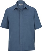Edwards Unisex Batiste Camp Shirt 406 RIVIERA BLUE Pocket