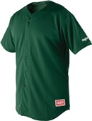 Rawlings ProDri Full Button Baseball Jersey RBJ150 DARK GREEN Pocket