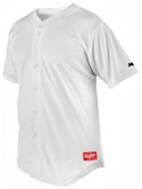 Rawlings ProDri Full Button Baseball Jersey RBJ150 WHITE Pocket