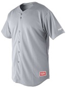 Rawlings ProDri Full Button Baseball Jersey RBJ150 BLUE GRAY Pocket