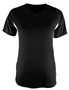 A4 Womens Color Blocked Performance V-Neck Shirt BLACK/WHITE Front