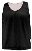 A4 Adult/Youth Lacrosse Reversible Practice Jersey Outside: BLACK, Inside: WHITE Front