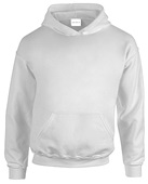 Gildan Heavy Blend Hooded Sweatshirts WHITE (NO DRAWSTRING) Front