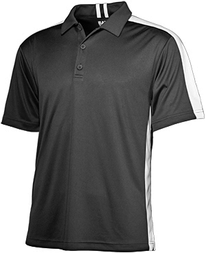 Baw Mens XT Galaxy Short Sleeve Polo Shirts BLACK/WHITE 