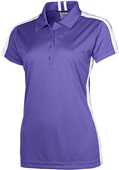 Baw Ladies XT Galaxy Short Sleeve Polo Shirts PURPLE/WHITE Pocket