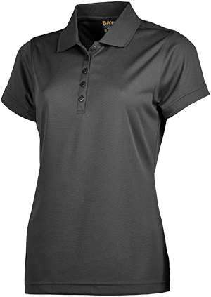 Baw Ladies ECO Cool-Tek Short Sleeve Polo Shirts BLACK 