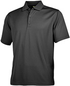 Baw Men's ECO Cool-Tek Short Sleeve Polo Shirts BLACK Pocket