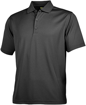 Baw Mens ECO Cool-Tek Short Sleeve Polo Shirts BLACK 