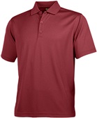 Baw Men's ECO Cool-Tek Short Sleeve Polo Shirts MAROON Pocket