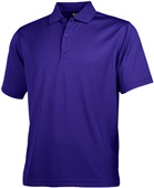 Baw Men's ECO Cool-Tek Short Sleeve Polo Shirts PURPLE Pocket