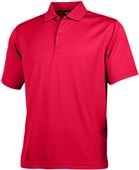 Baw Men's ECO Cool-Tek Short Sleeve Polo Shirts RED Pocket