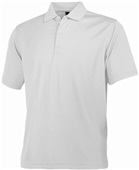 Baw Men's ECO Cool-Tek Short Sleeve Polo Shirts WHITE Pocket