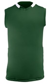 Champro Muscle DRI-GEAR Basketball Jersey Adult Womens BBJ9 FOREST GREEN/WHITE Front