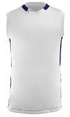 Champro Muscle DRI-GEAR Basketball Jersey Adult Womens BBJ9 WHITE/NAVY Front