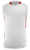 Champro Muscle DRI-GEAR Basketball Jersey Adult Womens BBJ9 WHITE/CARDINAL Front