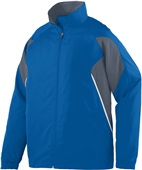 Augusta Sportswear Adult Lined Full Zip Fury Jacket 3730 ROYAL/GRAPHITE/WHITE Pocket