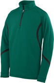 Augusta Adult Soft Brushed Poly Spandex Zeal Pullover Jacket 4760 DARK GREEN/BLACK Pocket