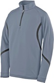 Augusta Adult Soft Brushed Poly Spandex Zeal Pullover Jacket 4760 GRAPHITE/BLACK Pocket
