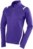 Augusta Sportswear Ladies Girls Freedom Jacket PURPLE/WHITE Pocket