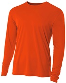 A4 Cooling Performance Adult Long Sleeve Crew ATHLETIC ORANGE Front