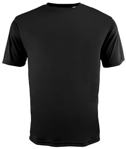 A4 Adult Cooling Performance Crew T-Shirts BLACK 
