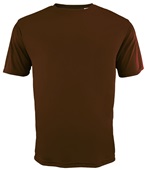 A4 Adult Cooling Performance Crew T-Shirts BROWN Front