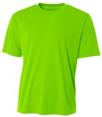 A4 Adult Cooling Performance Crew T-Shirts LIME Front
