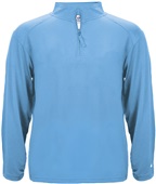 Badger Sport Quarter Zip Light Weight Pullover COLUMBIA BLUE Pocket