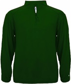 Badger Sport Quarter Zip Light Weight Pullover FOREST Pocket