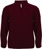 Badger Sport Quarter Zip Light Weight Pullover MAROON Pocket