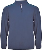 Badger Sport Quarter Zip Light Weight Pullover NAVY Pocket