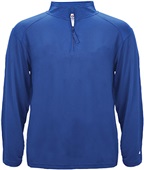 Badger Sport Quarter Zip Light Weight Pullover ROYAL Pocket