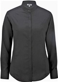 Edwards Mens Batiste Banded Collar Shirt 1392 010 BLACK Pocket