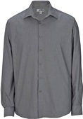 Redwood & Ross Mens No Iron Pinpoint Collar Shirt 019 CHARCOAL Pocket