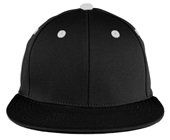 OC Sports Proflex Bamboo Charcoal Flat Visor Cap BLACK/WHITE Front