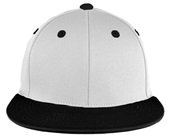 OC Sports Proflex Bamboo Charcoal Flat Visor Cap WHITE/BLACK Front