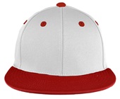 OC Sports Proflex Bamboo Charcoal Flat Visor Cap WHITE/RED Front